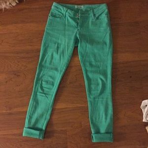 Karlie Mint Green Skinny Jeggings